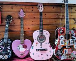 She is a guitar lover and has a collection of guitars in her home.